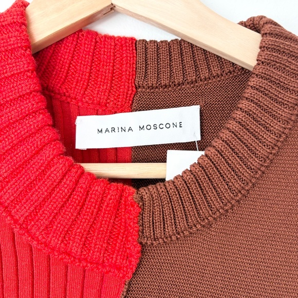 Marina moscone wool-silk blend patchwork sleeveless sweater - Picture 3 of 7